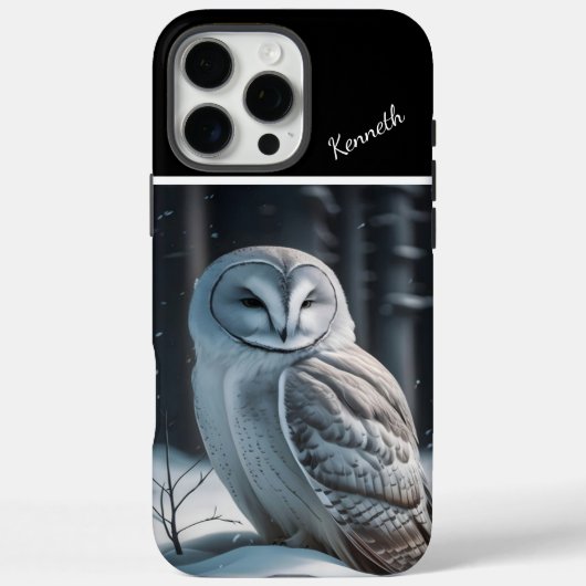 Sneeuwuil in de winteromhelzing Case-Mate iPhone case (Achterkant)