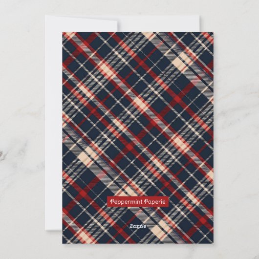 Sneeuwuil in het bos Rustieke Jolly Vakantie Wense Feestdagenkaart (Achterkant)