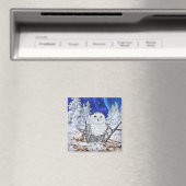 Sneeuwuil in Sneeuw Magneet (Insitu (Vaatwasser))