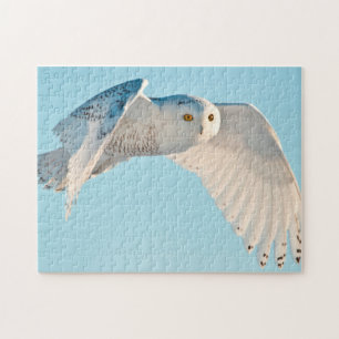 Sneeuwuil in vlucht legpuzzel