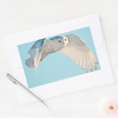Sneeuwuil in vlucht rechthoekige sticker (Envelop)