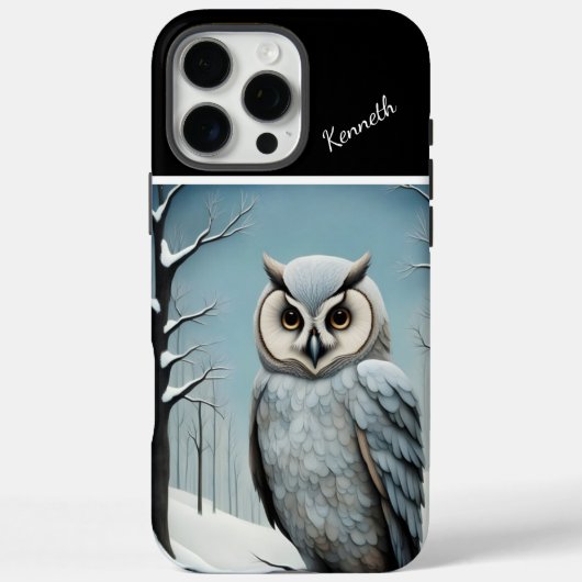 Sneeuwuil in winterse Bossen Case-Mate iPhone Case (Achterkant)