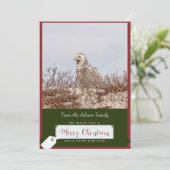 Sneeuwuil Kerst Kaart (Staand voorkant)