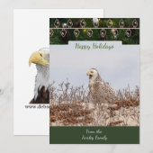 Sneeuwuil Kerst Kaart (Voorkant / Achterkant)