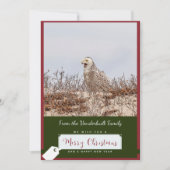 Sneeuwuil Kerstkaart (Voorkant)