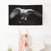 Sneeuwuil met open vleugels bnrcnm spandoek (Insitu)