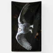 Sneeuwuil met open vleugels bnrcnm spandoek (Verticaal)