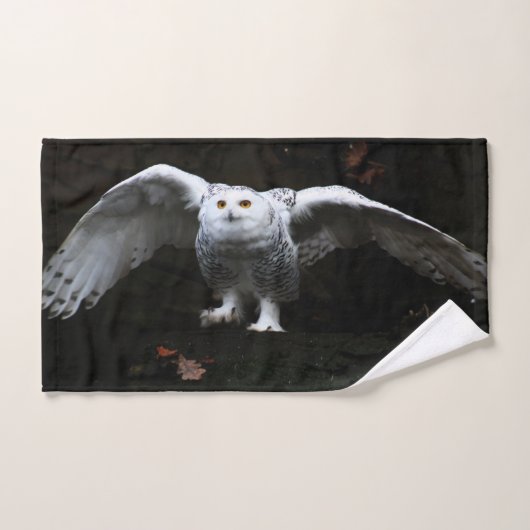 Sneeuwuil met open vleugels BTCNA Bad Handdoek (Handdoek)