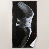 Sneeuwuil met open vleugels BTCNA Strandlaken (Voorkant)