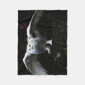 Sneeuwuil met open vleugels FBCNA Fleece Deken (Voorkant)