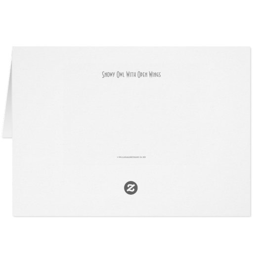 Sneeuwuil met open vleugels gccna (Achterkant Horizontaal)