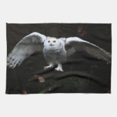 Sneeuwuil met open vleugels ktcna theedoek (Horizontaal)