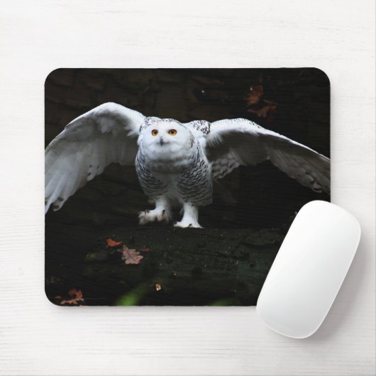 Sneeuwuil met open vleugels MPCNA Muismat (Met muis)