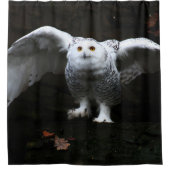 Sneeuwuil met open vleugels sccnm douchegordijn (Voorkant)