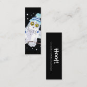 Sneeuwuil met Petten Bladwijzer Mini Visitekaartje (Voorkant / Achterkant)