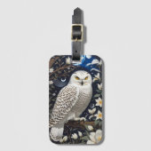 Sneeuwuil Moonlight Moonflower Bagagelabel (Voorkant (verticaal))