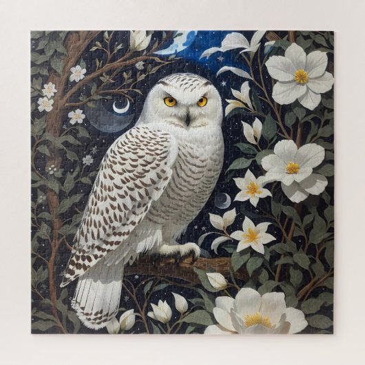 Sneeuwuil Moonlight Moonflower Legpuzzel (Verticaal)