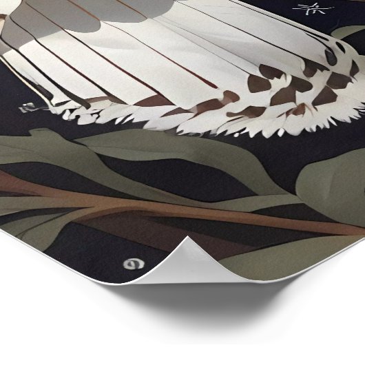 Sneeuwuil Moonlight Moonflower Poster (Hoek)