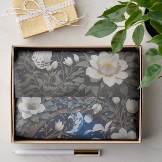 Sneeuwuil Moonlight Moonflower Tissuepapier (Geschenk)