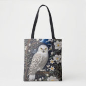 Sneeuwuil Moonlight Moonflower Tote Bag (Voorkant)