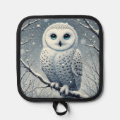 Sneeuwuil neergestreken op Snowy Branch Pannenlap (Voorkant)