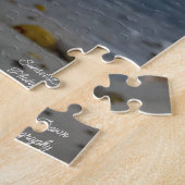 Sneeuwuil op een strand legpuzzel (Zijkant)