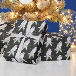 Sneeuwuil Op Grove Den Cadeaupapier