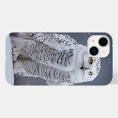 Sneeuwuil op sneeuw Case-Mate iPhone case (Achterkant (horizontaal))