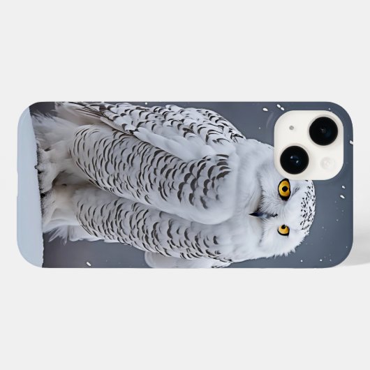 Sneeuwuil op sneeuw Case-Mate iPhone case (Achterkant (horizontaal))