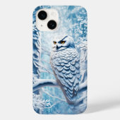 Sneeuwuil Papieren Knip Winter Case-Mate iPhone Case (Achterkant)