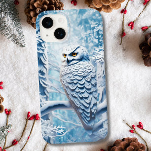 Sneeuwuil Papieren Knip Winter Case-Mate iPhone 14 Hoesje