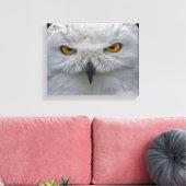 Sneeuwuil Portret Canvasprint Canvas Afdruk (Insitu (Woonkamer))