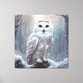 Sneeuwuil- Premium verpakt Canvas (glans) (Voorkant)