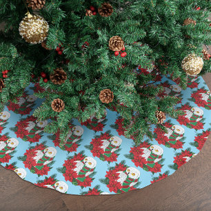 Sneeuwuil Rode Poinsettias Kerstmis Kerstboom Rok