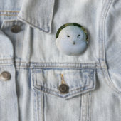 Sneeuwuil Ronde Button 5,7 Cm (In situ)