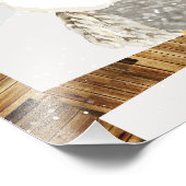 Sneeuwuil Slapend in een Boom Foto Afdruk (Hoek)