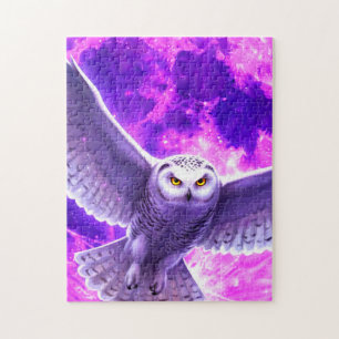 Sneeuwuil van Purple Moon Legpuzzel