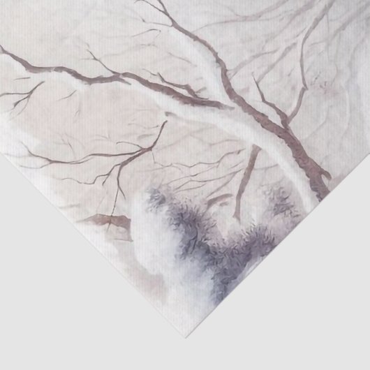 Sneeuwuil Waterverf Decoupage Tissuepapier (Detail)