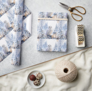 Sneeuwuil Wintermagie Cadeaupapier