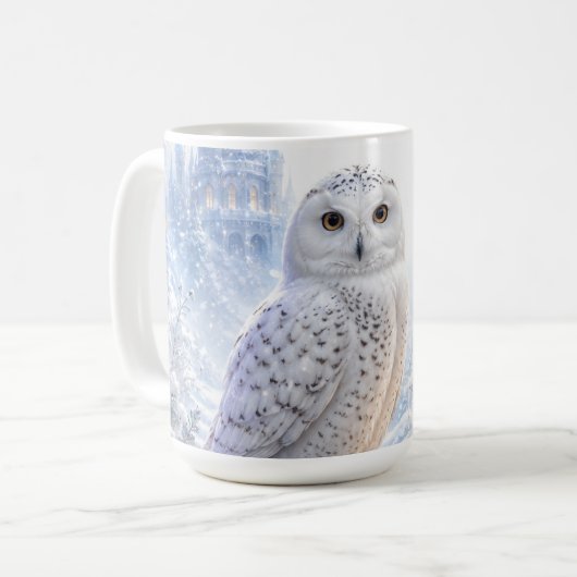 Sneeuwuil Wintermagie Koffiemok (Voorkant links)