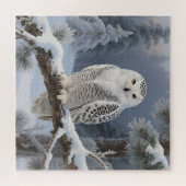 Sneeuwuil Winterportret Legpuzzel (Horizontaal)