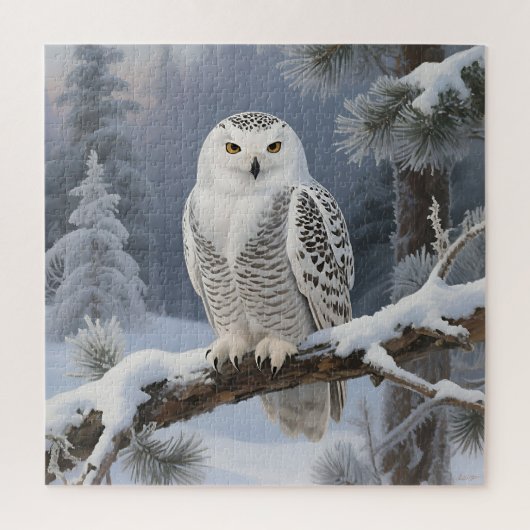 Sneeuwuil Winterportret Legpuzzel (Verticaal)