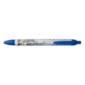 Sneeuwuil Zwarte Inkt Pen (Achterkant)