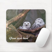 Sneeuwuilen Mousepad Muismat (Met muis)