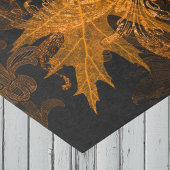  Sneeuwuilen op Sinaasappel Damask Halloween Tissuepapier