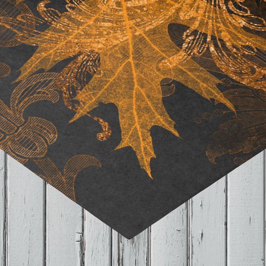  Sneeuwuilen op Sinaasappel Damask Halloween Tissuepapier