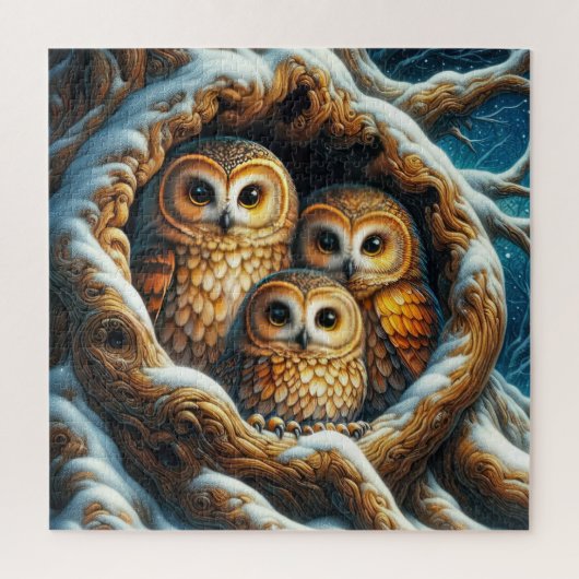 Sneeuwuilpuzzel Legpuzzel (Verticaal)