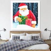 Sneeuwvader - Santa in the snow Canvas Afdruk (Insitu (Slaapkamer))