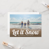 Sneeuwvakantie met kerstmis kaart (Voorkant / Achterkant in situ)