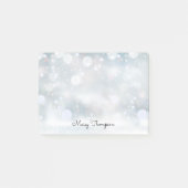 Sneeuwvakantie Monogram Naam Post-it® Notes (Voorkant)